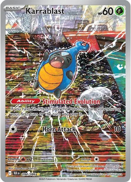 Karrablast - 094/086 094/086 Illustration Rare Black Bolt Pokémon card