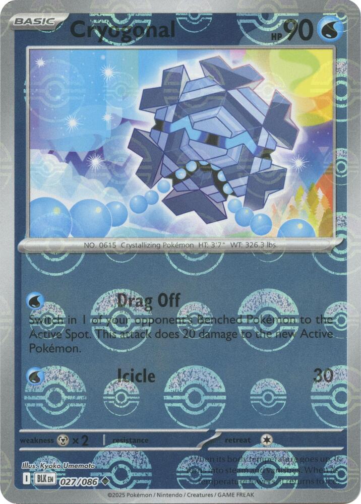 Cryogonal (Poke Ball Pattern) - 027/086 Uncommon SV: Black Bolt