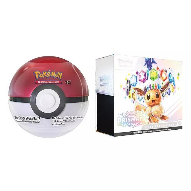 Prismatic Evolutions Elite Trainer Box and Pokeball (Sam's Club) Miscellaneous Cards & Products Pokémon card