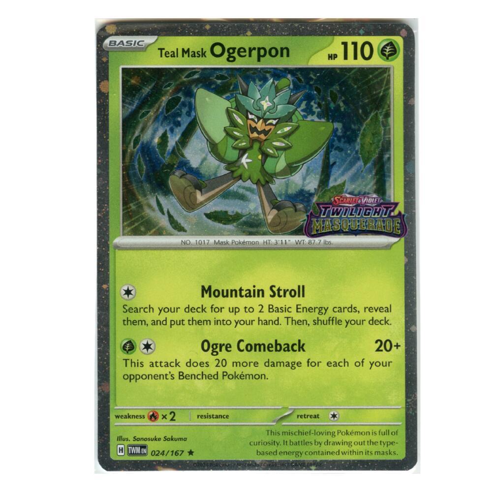 Teal Mask Ogerpon (Twilight Masquerade Stamp) - 024/167 Promo Miscellaneous Cards & Products