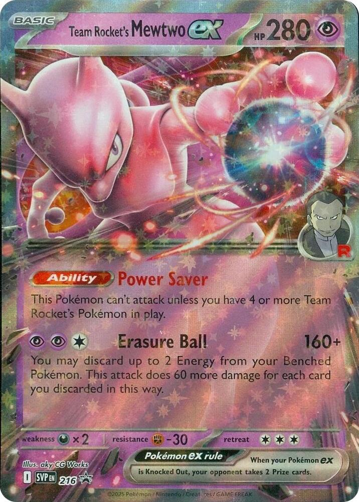 Team Rocket's Mewtwo ex - 216 - 216 Promo SV: Scarlet & Violet Promo Cards