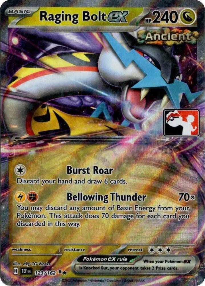 Raging Bolt ex - 123/162 (Prize Pack Series 5) Double Rare Prize Pack Series Cards