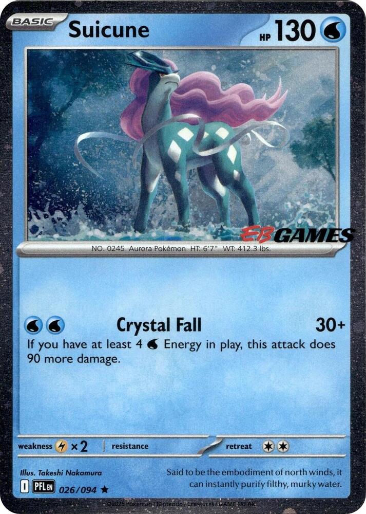 Suicune (EB Games Exclusive) - 026/094 Rare Miscellaneous Cards & Products