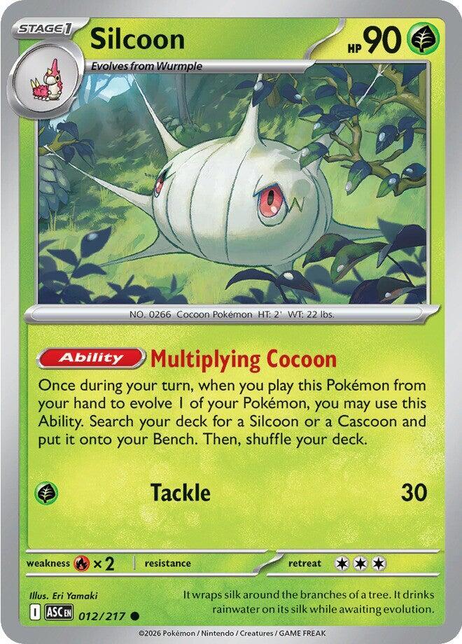 Silcoon 012/217 Common Ascended Heroes Pokémon card