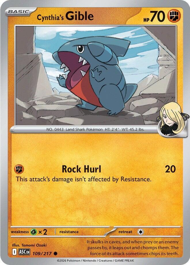 Cynthia's Gible - 109/217 Common ME: Ascended Heroes