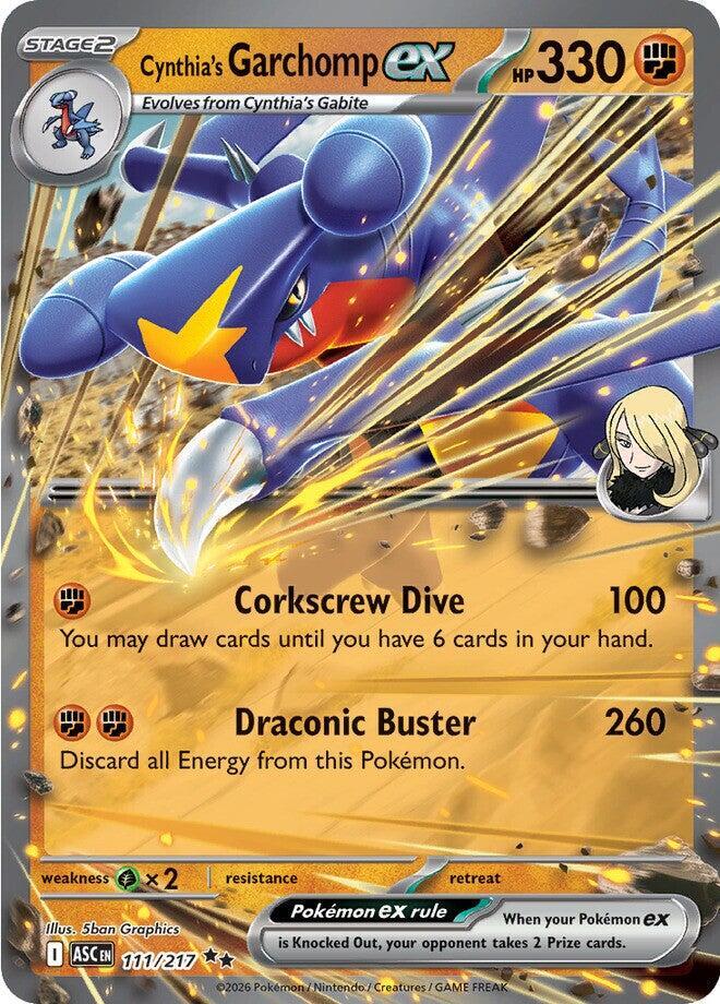 Cynthia's Garchomp ex 111/217 Double Rare Ascended Heroes Pokémon card