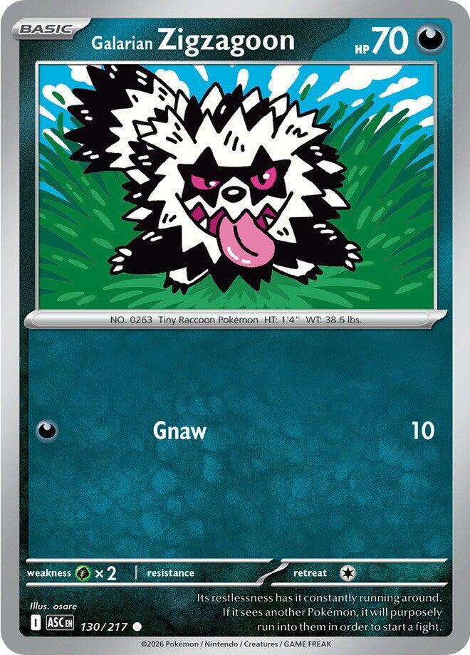Galarian Zigzagoon - 130/217 Common ME: Ascended Heroes