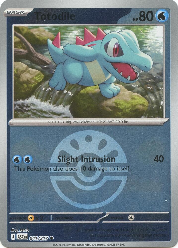 Totodile (Friend Ball) 041/217 Common Ascended Heroes Pokémon card