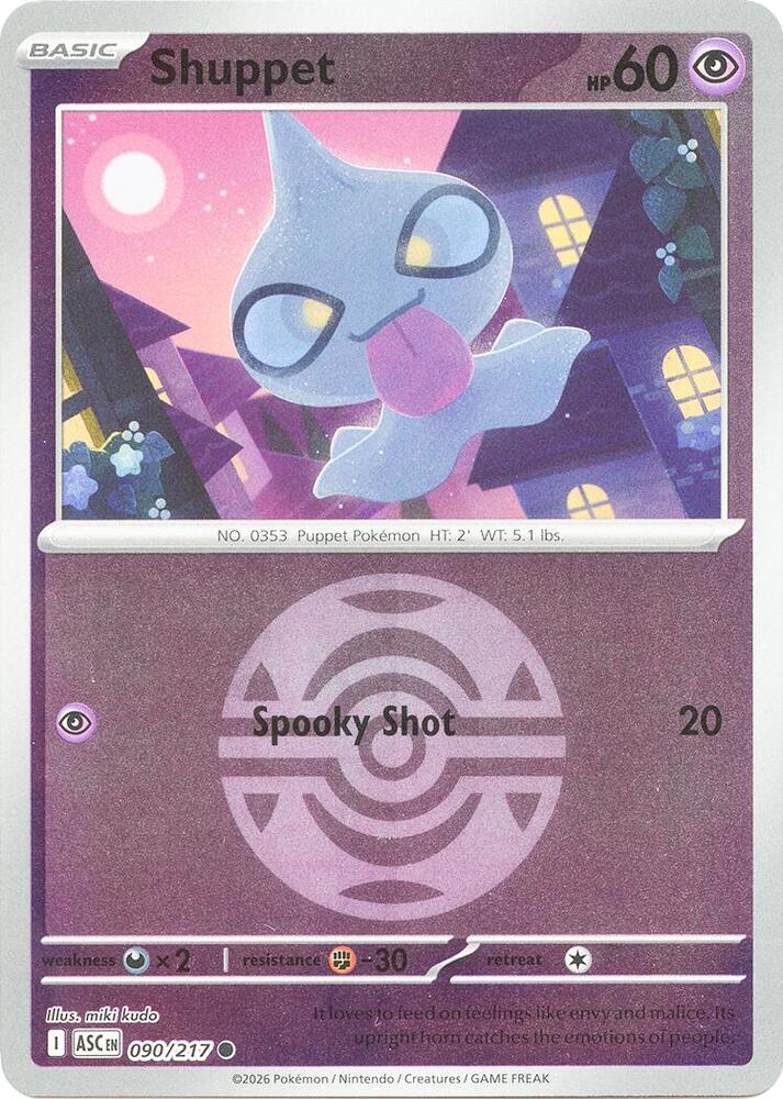 Shuppet (Dusk Ball) - 090/217 Common ME: Ascended Heroes