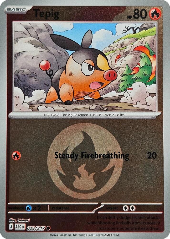Tepig (Energy Symbol Pattern) - 029/217 Common ME: Ascended Heroes