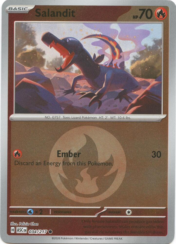 Salandit (Energy Symbol Pattern) - 034/217 Common ME: Ascended Heroes
