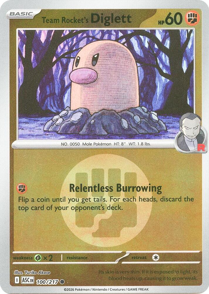 Team Rocket's Diglett (Energy Symbol Pattern) - 100/217 Common ME: Ascended Heroes