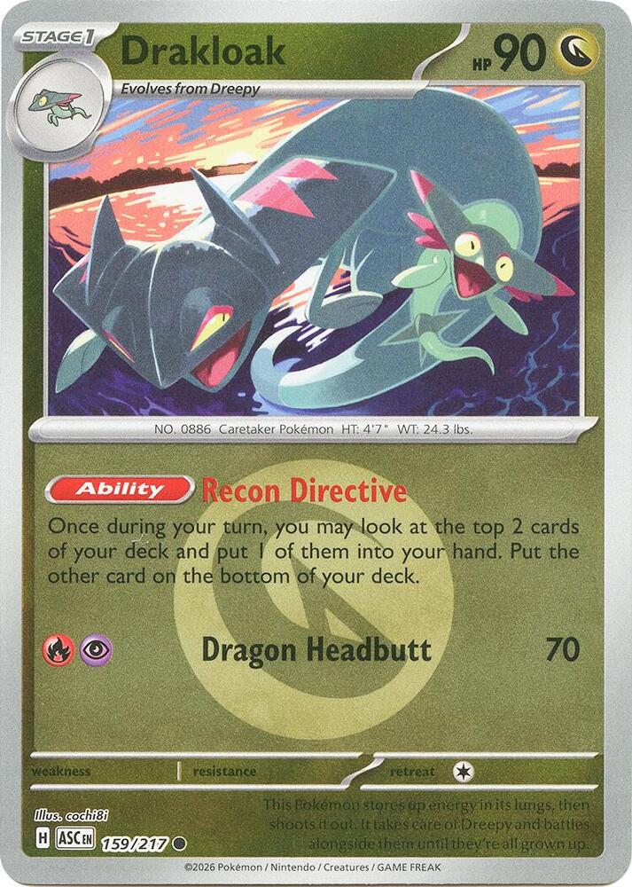 Drakloak - 159/217 (Energy Symbol Pattern) Common ME: Ascended Heroes