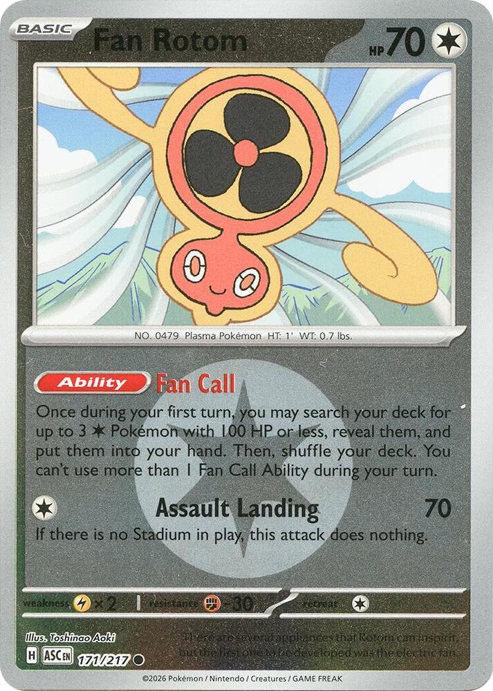 Fan Rotom - 171/217 (Energy Symbol Pattern) Common ME: Ascended Heroes