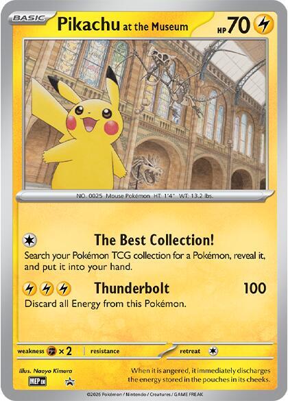 Pikachu at the Museum Promo Jumbo Cards Pokémon card