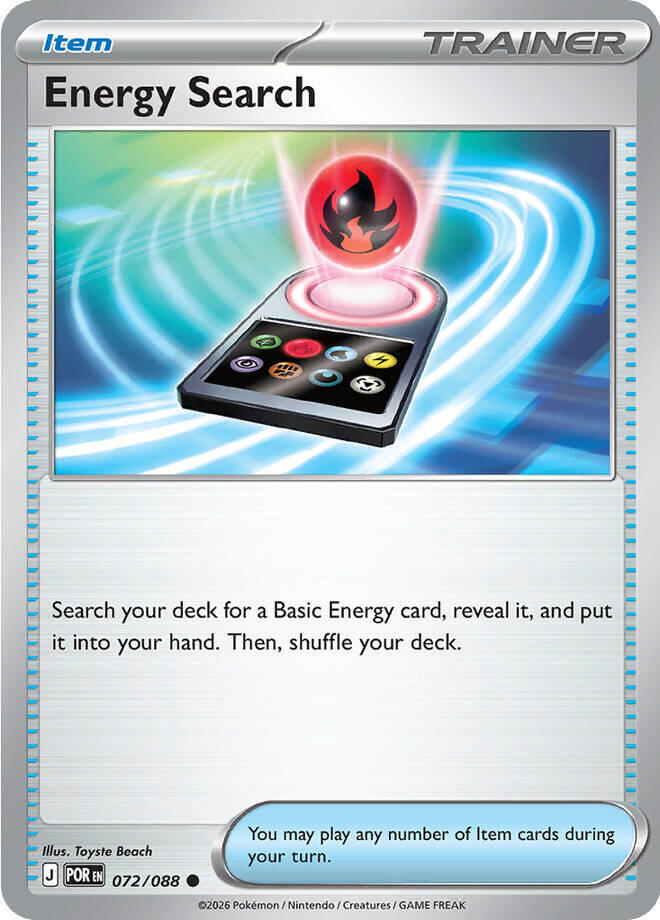 Energy Search 072/088 Common Perfect Order Pokémon card