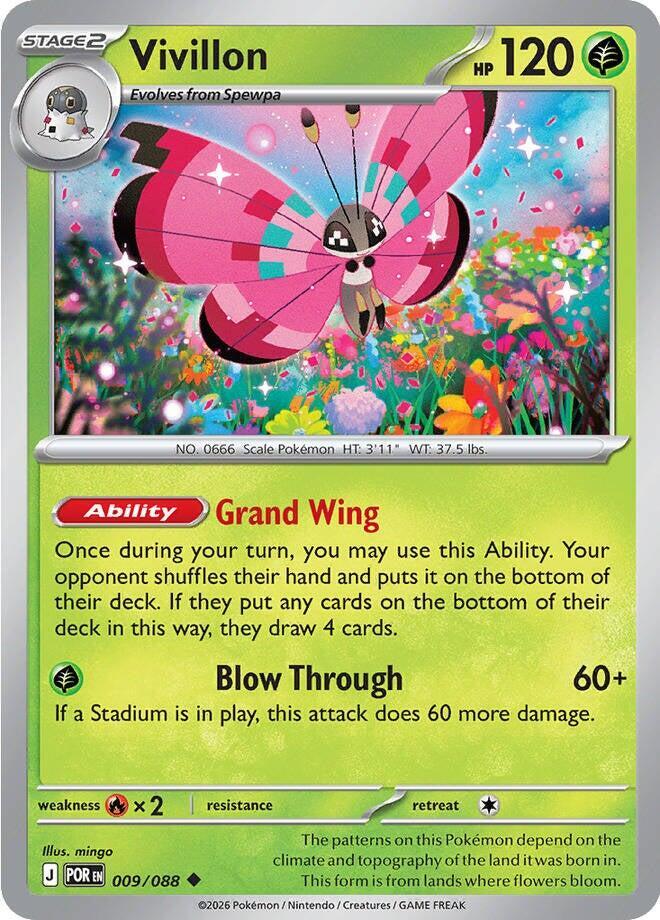 Vivillon 009/088 Uncommon Perfect Order Pokémon card