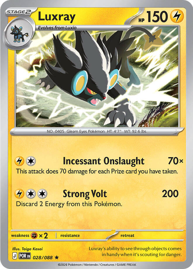 Luxray 028/088 Rare Perfect Order Pokémon card