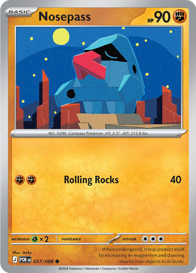 Nosepass 037/088 Common Perfect Order Pokémon card