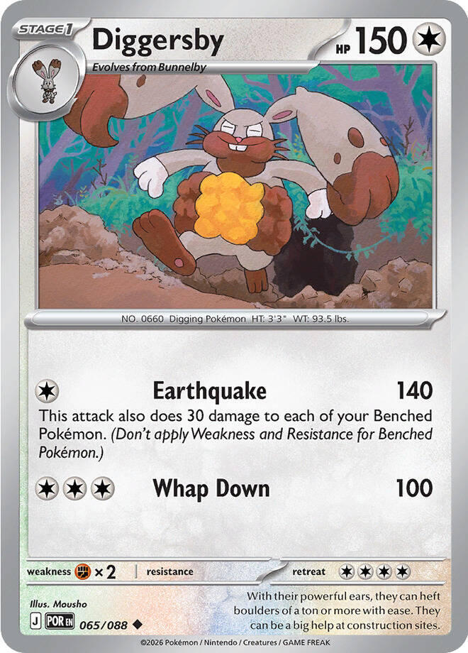 Diggersby 065/088 Uncommon Perfect Order Pokémon card