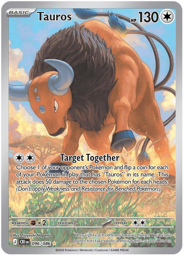 Tauros - 096/086 096/086 Illustration Rare Chaos Rising Pokémon card