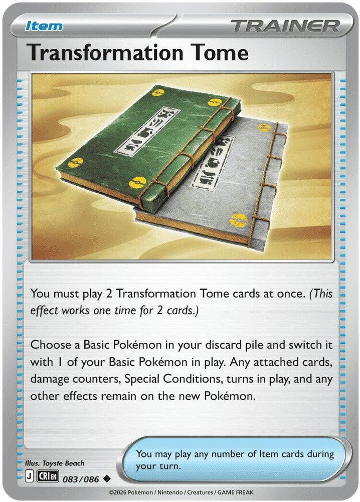 Transformation Tome 083/086 Uncommon Chaos Rising Pokémon card