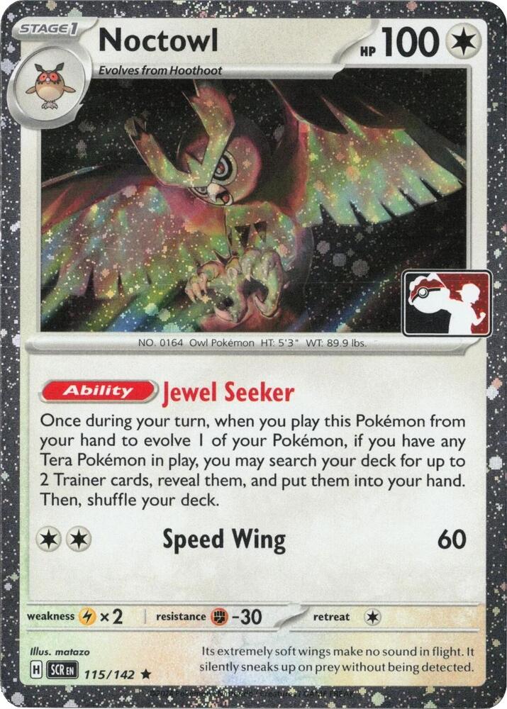 Noctowl - 115/142 (Cosmos Holo) 115/142 Rare Prize Pack Series Cards Pokémon card