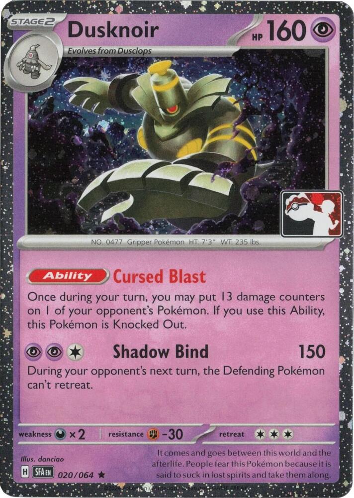 Dusknoir - 020/064 (Cosmos Holo) 020/064 Rare Prize Pack Series Cards Pokémon card