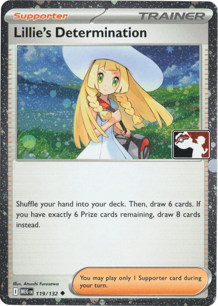Lillie's Determination - 119/132 (Cosmos Holo) 119/132 Uncommon Prize Pack Series Cards Pokémon card