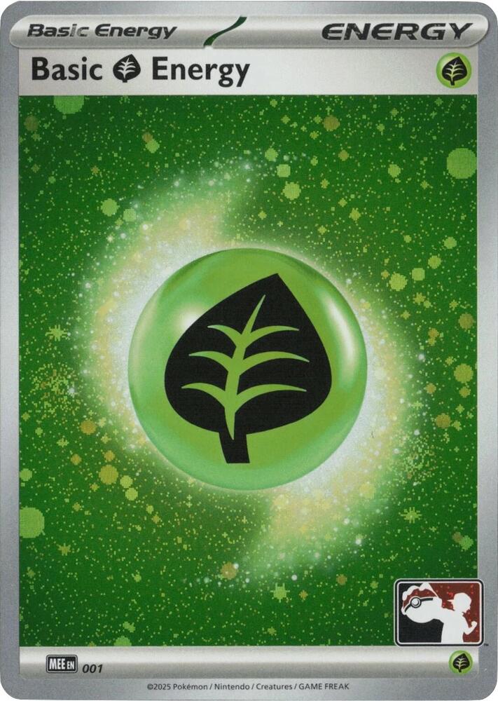 Basic Grass Energy - MEE 001 (Cosmos Holo) 001 Common Prize Pack Series Cards Pokémon card