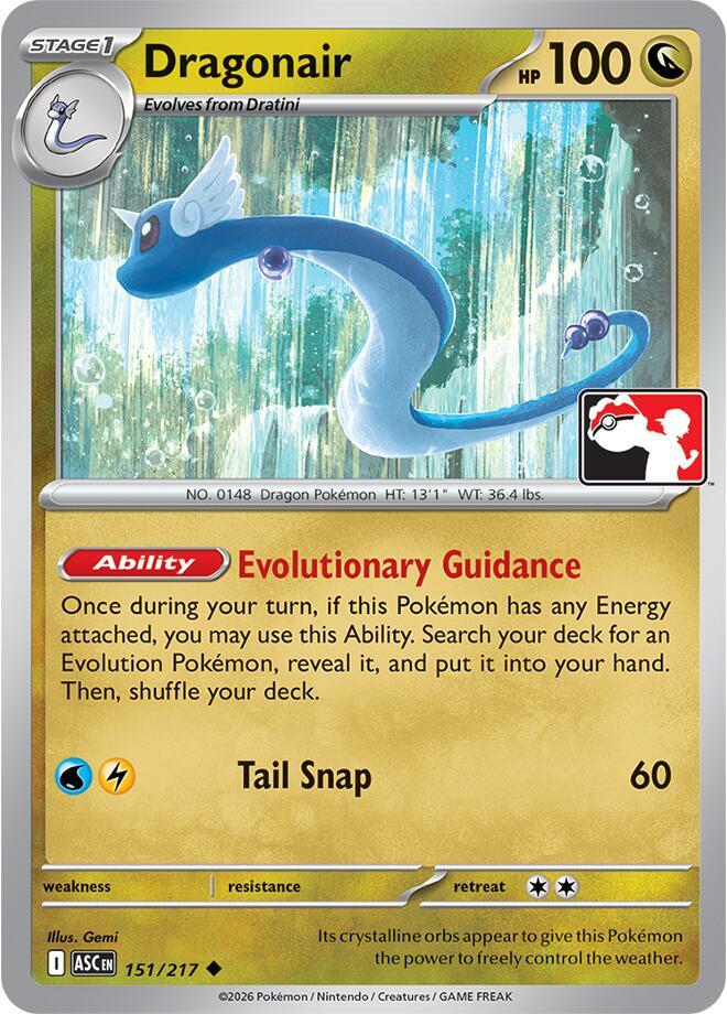 Dragonair - 151/217 151/217 Uncommon Prize Pack Series Cards Pokémon card
