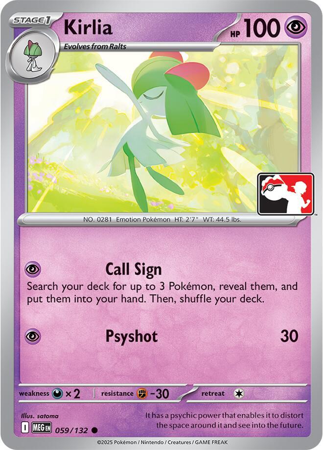 Kirlia - 059/132 059/132 Common Prize Pack Series Cards Pokémon card