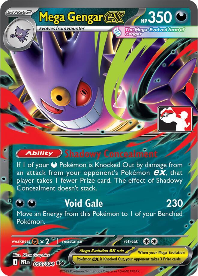 Mega Gengar ex - 056/094 056/094 Double Rare Prize Pack Series Cards Pokémon card