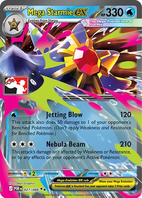 Mega Starmie ex - 021/088 021/088 Double Rare Prize Pack Series Cards Pokémon card