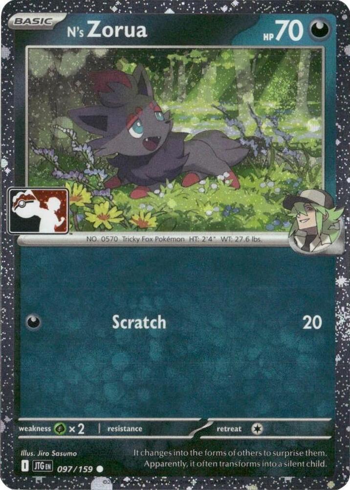 N's Zorua - 097/159 (Cosmos Holo) 097/159 Common Prize Pack Series Cards Pokémon card