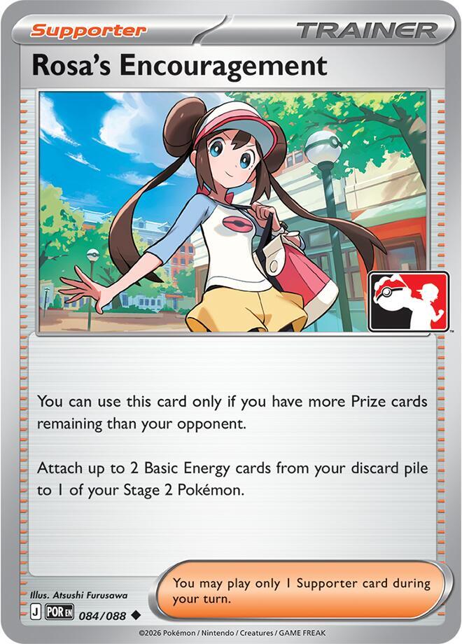 Rosa's Encouragement - 084/088 (Cosmos Holo) 084/088 Uncommon Prize Pack Series Cards Pokémon card