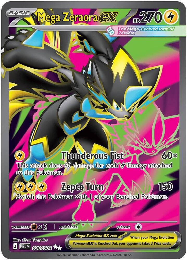 Mega Zeraora ex - 098/084 Pitch Black 098/084
