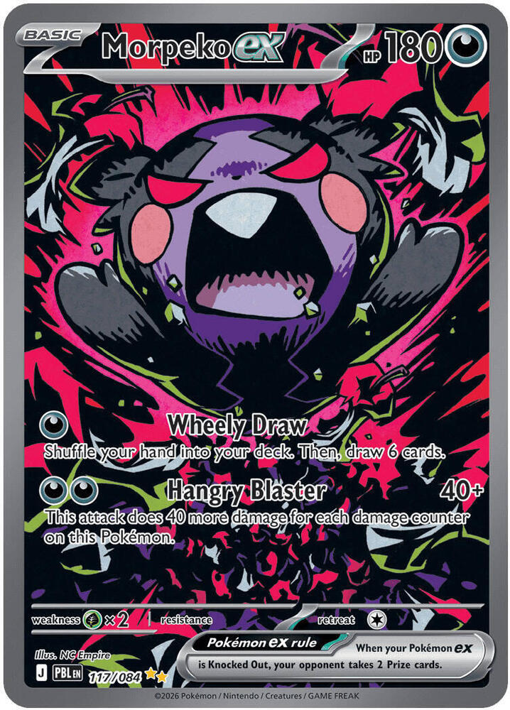 Morpeko ex - 117/084 117/084 Special Illustration Rare Pitch Black Pokémon card