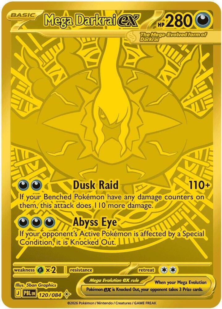 Mega Darkrai ex - 120/084 120/084 Mega Hyper Rare Pitch Black Pokémon card