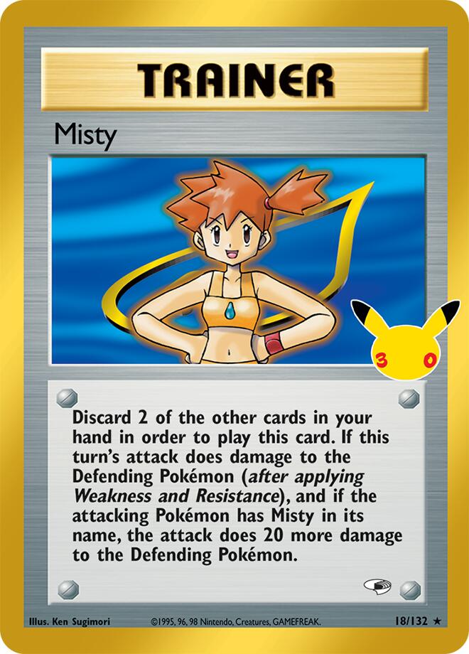 Misty 18/132 Classic Collection 30th Celebration Classic Collection Pokémon card