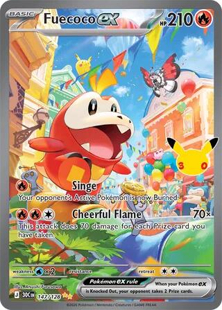 Fuecoco ex - 147/128 147/128 Special Illustration Rare 30th Celebration Pokémon card