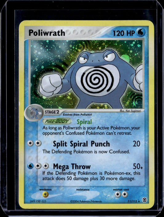 Poliwrath FireRed & LeafGreen #11/112 Holofoil Pokémon Card (front)
