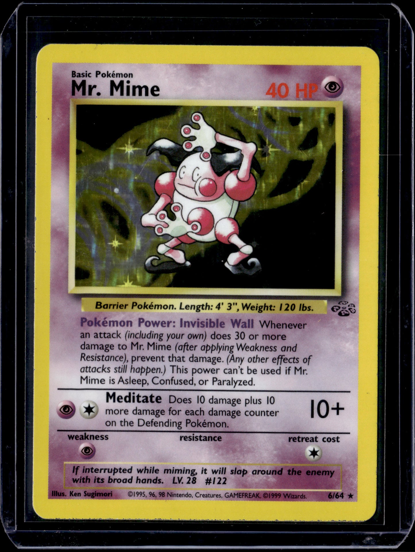 Mr. Mime (6) Jungle #06/64 Unlimited Holofoil Pokémon Card (front)