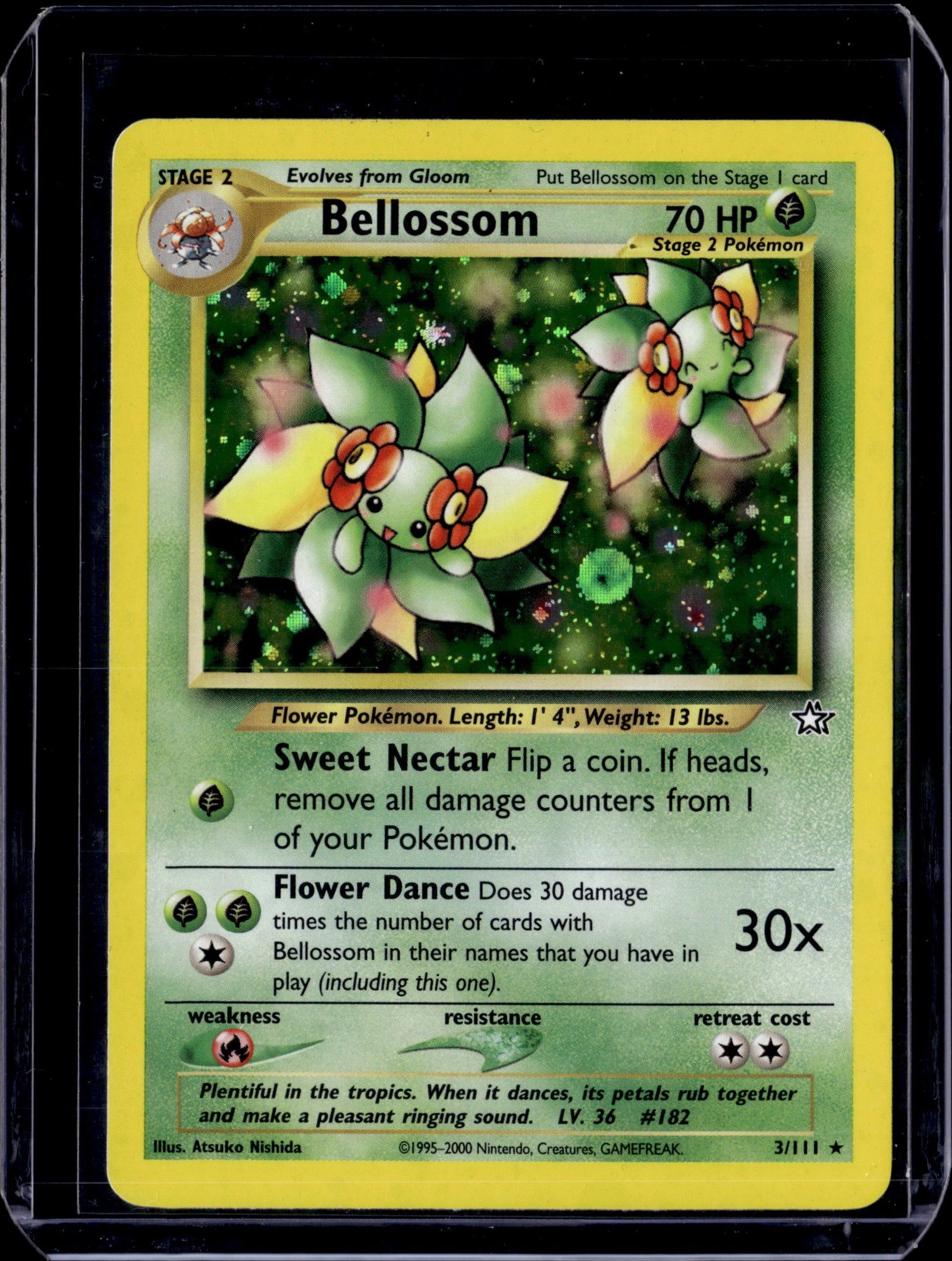 Bellossom Neo Genesis #003/111 Unlimited Holofoil Pokémon Card (front)