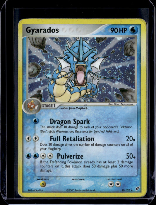 Gyarados Deoxys #8/107 Holofoil Pokémon Card (front)