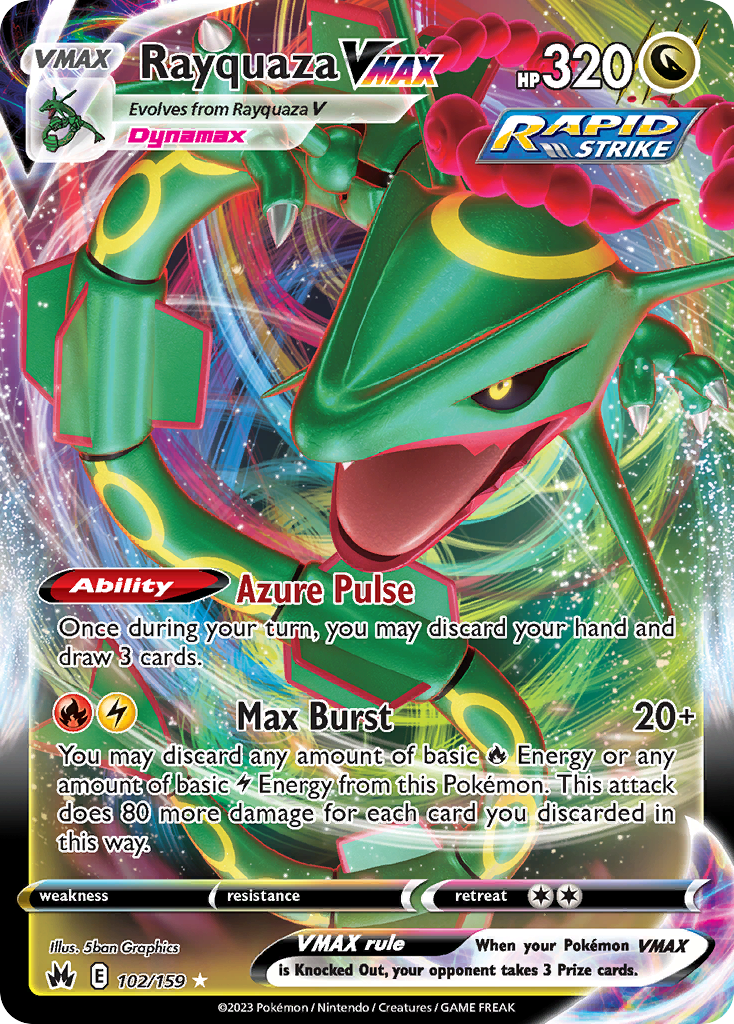 Rayquaza VMAX 102/159 Rare Holo VMAX Crown Zenith