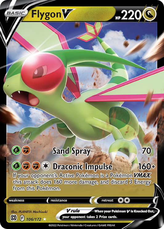 Flygon V 106/172 Rare Holo V Brilliant Stars