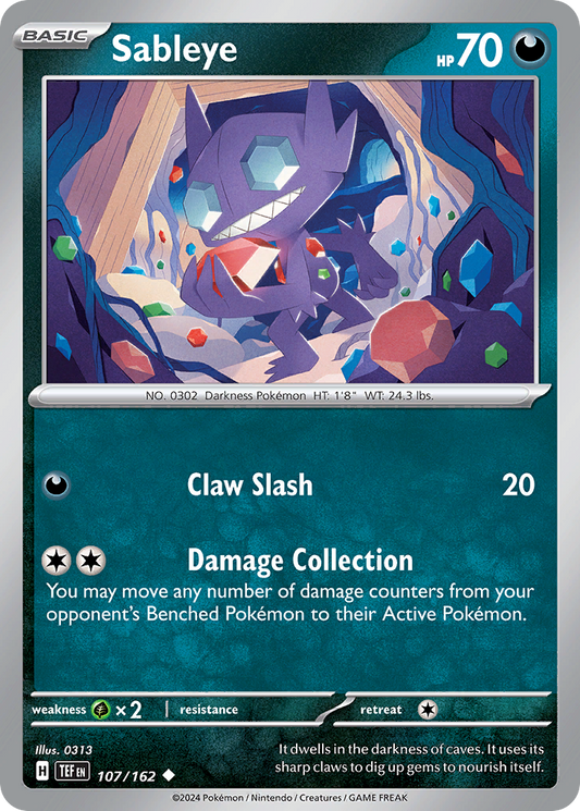 Sableye 107/162 Uncommon Temporal Forces