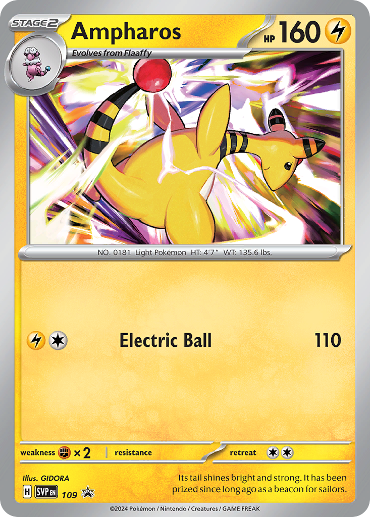 Ampharos 109/165 Promo Scarlet & Violet Black Star Promos