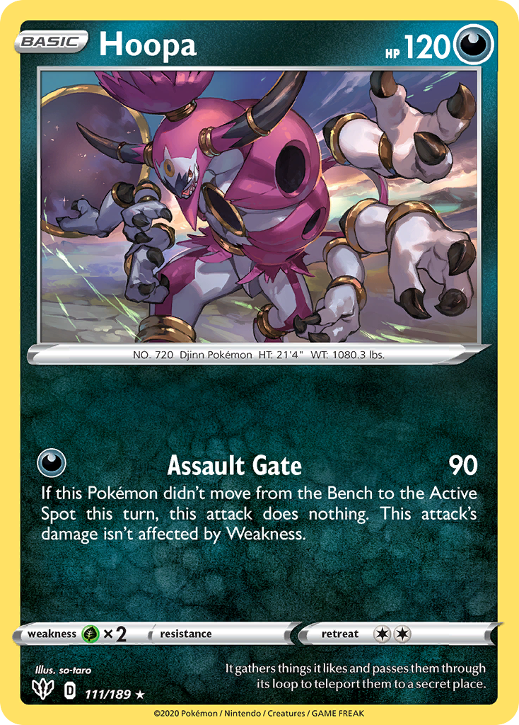 Hoopa 111/189 Rare Holo Darkness Ablaze